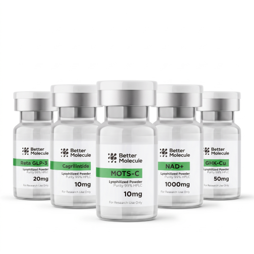 Total Optimization Stack Research Kit — Retatrutide (GLP-3) 20mg + Cagrilintide + MOTS-C 10mg + NAD⁺ 1,000mg + GHK-Cu 50mg Peptides