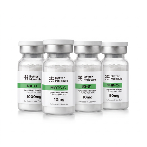 Biohacker Stack Research Kit — NAD⁺ 1,000mg + MOTS-C 10mg + SS-31 10mg + GHK-Cu 50mg Peptides