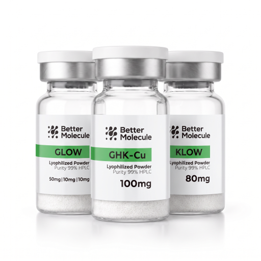 Age Reversal Research Stack — GHK-Cu 100mg + Glow-70 + KLOW-80 Peptides