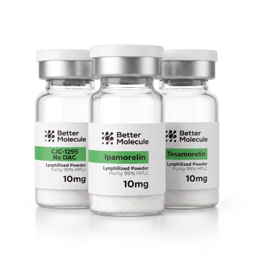 CJC-1295 w/o DAC 10mg + Ipamorelin 10mg + Tesamorelin 10mg Research Kit — GH Secretagogue Peptides