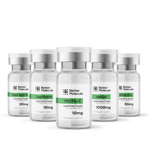 Multi-Pathway Research Stack — GLP-3 20mg + Cagrilintide + MOTS-C 10mg + NAD⁺ 1,000mg + GHK-Cu 50mg Peptides - Thumbnail