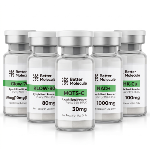 Project Rejuvenation Research Kit — Glow-70 + KLOW-80 + MOTS-C 30mg + NAD⁺ 1,000mg + GHK-Cu 100mg Peptides - Thumbnail