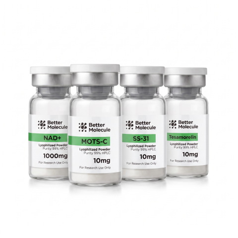 Project Longevity Research Kit — MOTS-C 10mg + SS-31 10mg + NAD⁺ 1,000mg + Tesamorelin 10mg Peptides - Thumbnail