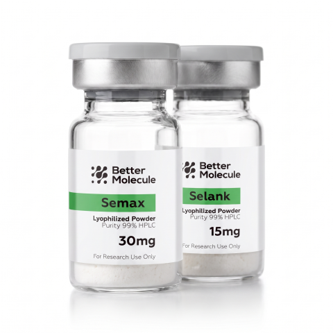 Semax 30mg + Selank 15mg Research Kit — Executive Stack (Cognitive Focus) Peptides - Thumbnail