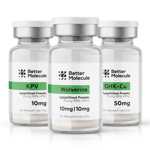 Elite Recovery Research Kit — Wolverine (BPC/TB Blend) + KPV 10mg + GHK-Cu 50mg Peptides - Thumbnail