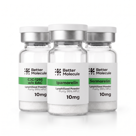 CJC-1295 w/o DAC 10mg + Ipamorelin 10mg + Sermorelin 10mg Research Kit — GH Secretagogue Peptides - Thumbnail