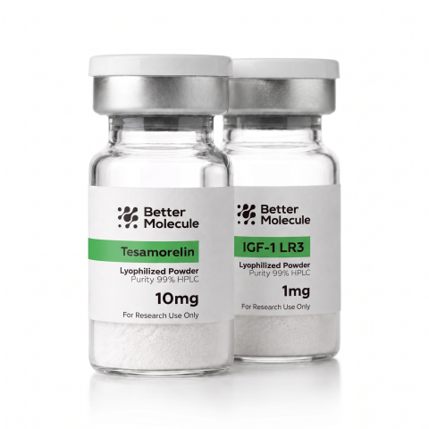 Lean Muscle Stack Research Kit — Tesamorelin 10mg + IGF-1 LR3 1mg Peptides - Thumbnail