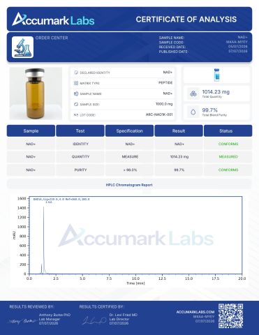 NAD+ 1,000mg Peptides - Lab Report